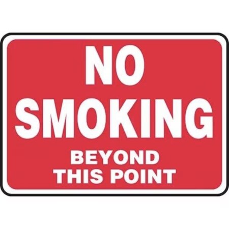 Accuform Safety Sign NO SMOKING BEYOND THIS MSMG511XL MSMG511XL